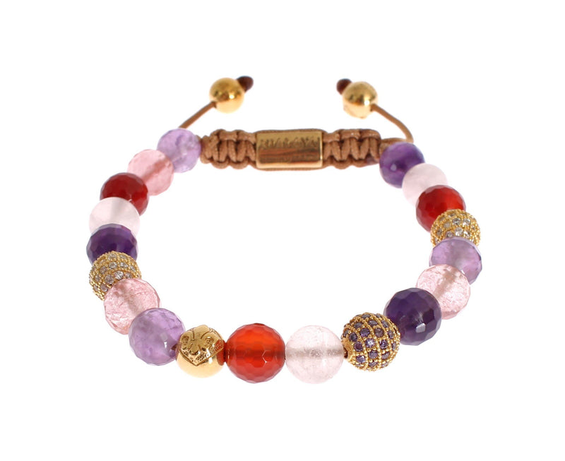 CZ Carnelian Sapphire Gold 925 Bracelet