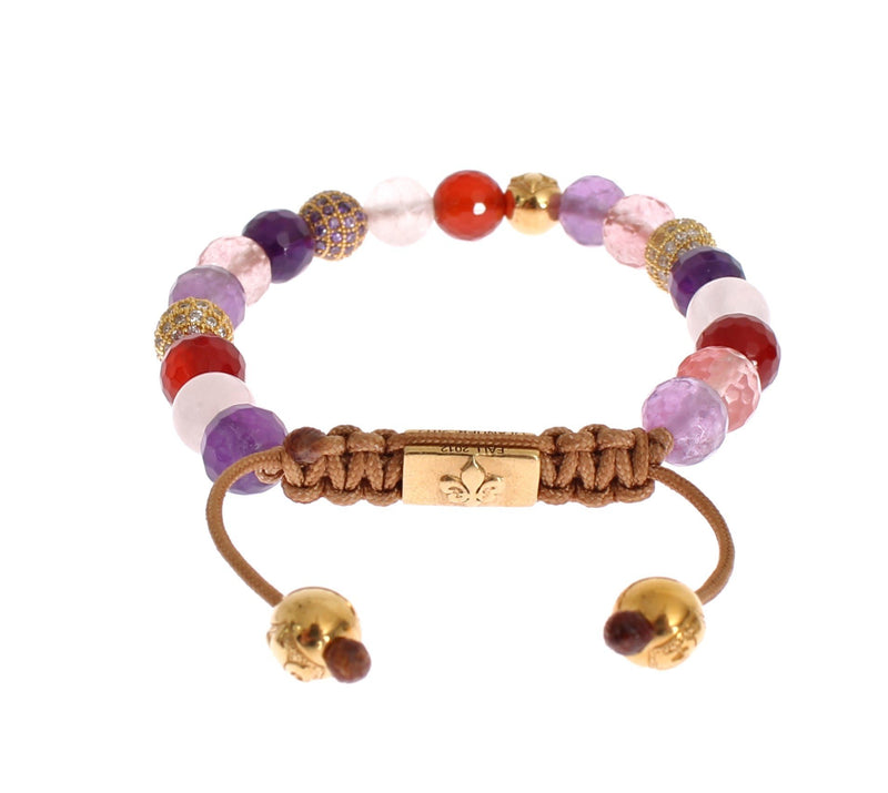 CZ Carnelian Sapphire Gold 925 Bracelet