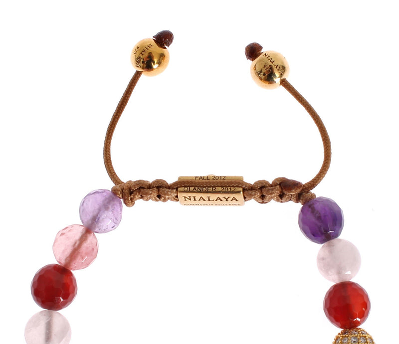 CZ Carnelian Sapphire Gold 925 Bracelet