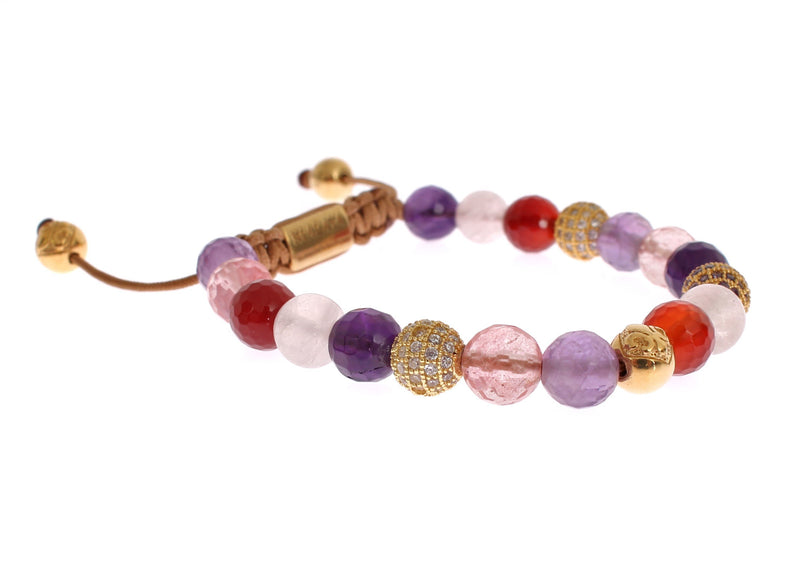 CZ Carnelian Sapphire Gold 925 Bracelet