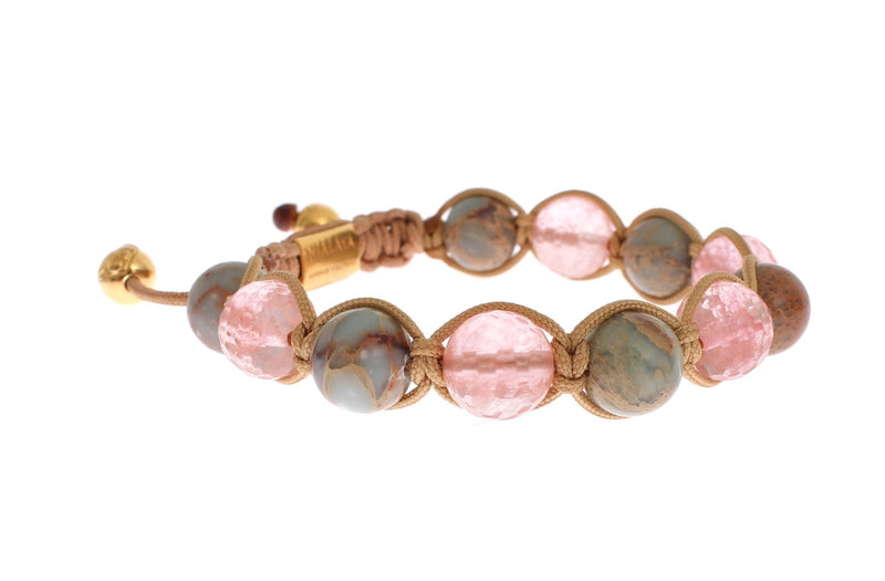 CZ Opal Rose Quartz 925 Silver Bracelet