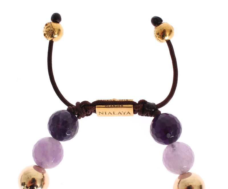 CZ Amethyst Sapphire Quartz Jade Gold 925 Bracelet