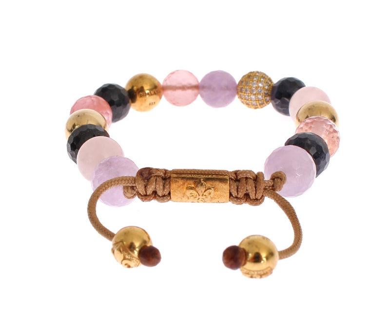 CZ Labrodite Amethist Gold 925 Bracelet