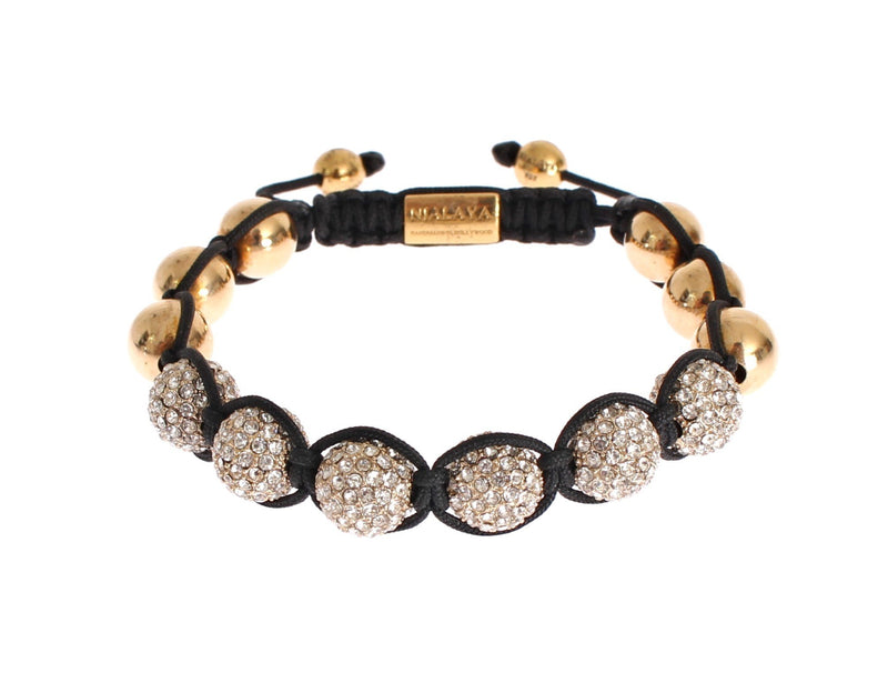 White Crystal 14K Gold 925 Silver Bracelet