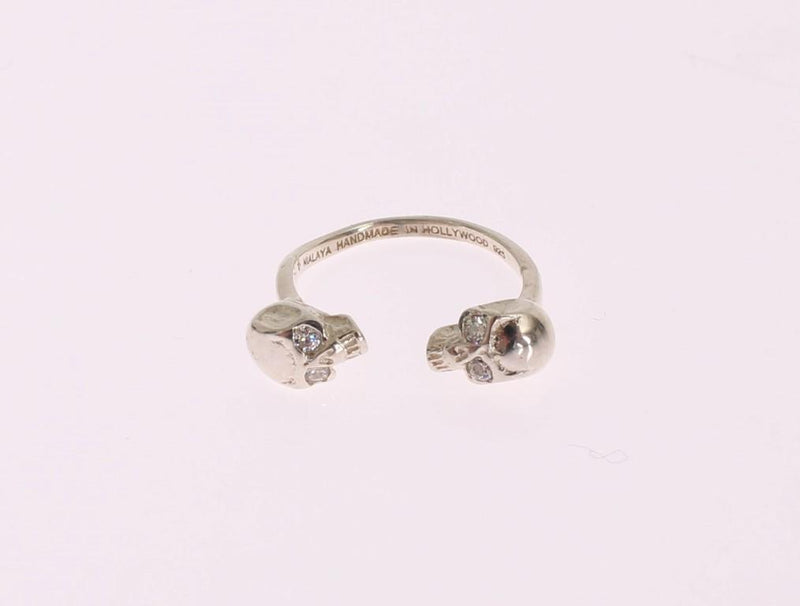 Silver CZ Skull 925 Ring