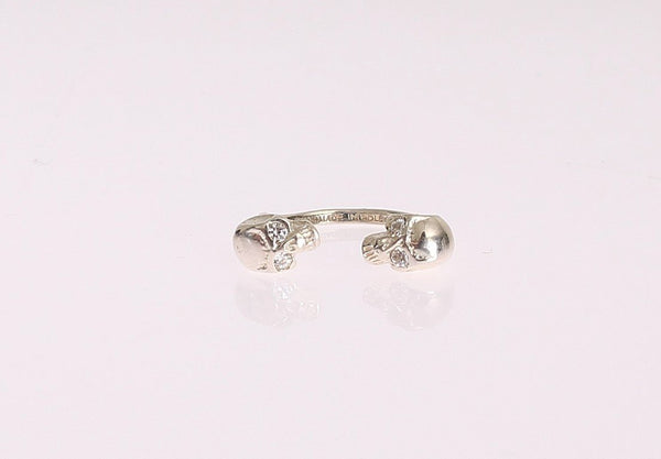 Silver CZ Skull 925 Ring