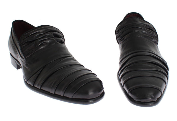 Black Kangaroo Leather Dress Formal Shoes