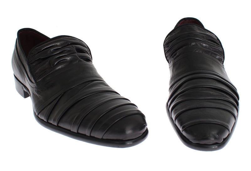 Black Kangaroo Leather Dress Formal Shoes
