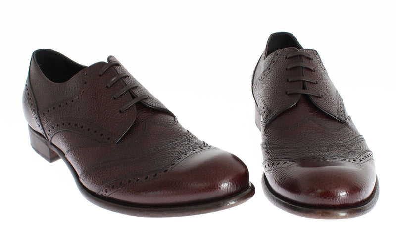 Brown Bordeaux Leather Dress Shoes