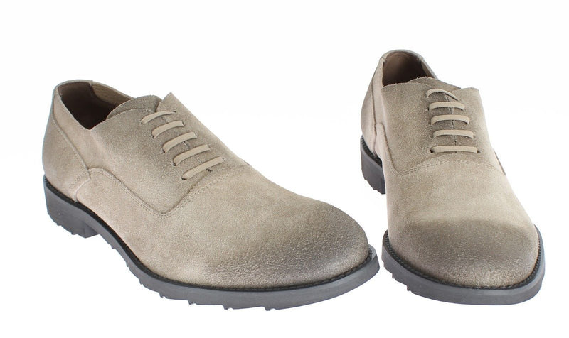 Beige Suede Leather Formal Dress Shoes