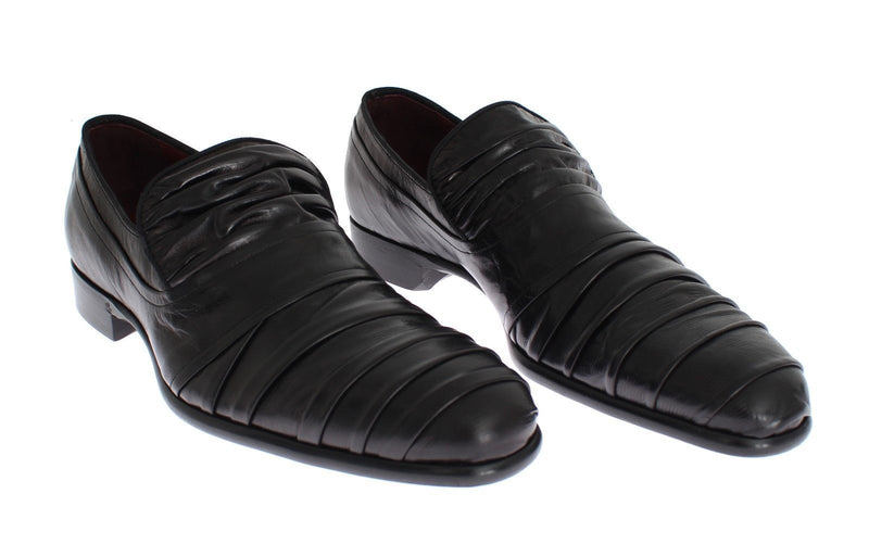 Black Kangaroo Leather Dress Formal Shoes