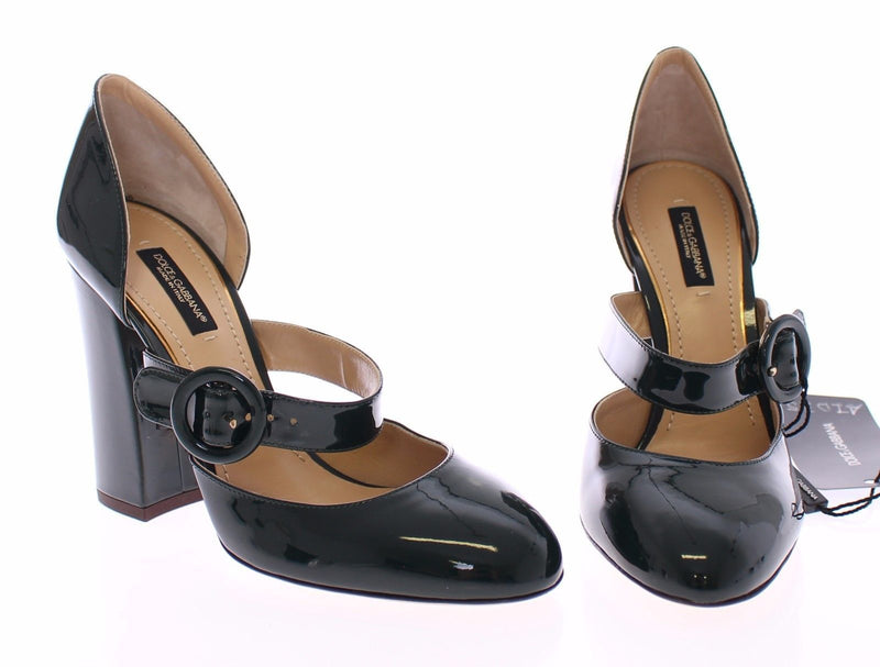 Green Patent Leather Mary Janes Shoes