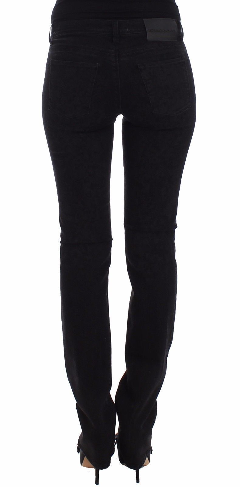 Black Slim Jeans Denim Pants Straight Leg Stretch