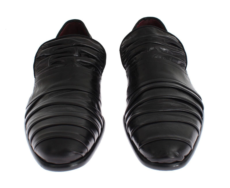 Black Kangaroo Leather Dress Formal Shoes