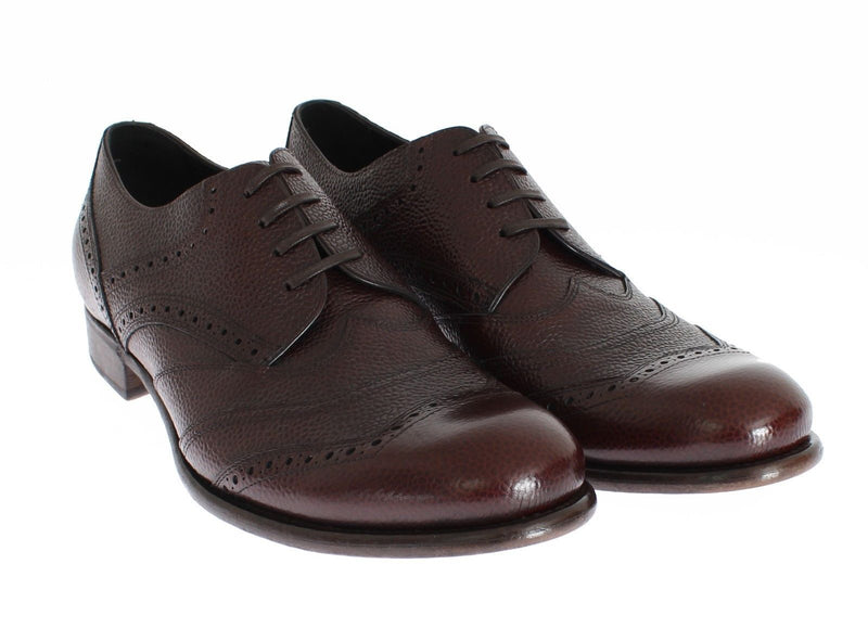 Brown Bordeaux Leather Dress Shoes