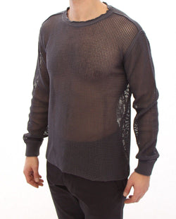 Purple Runway Netz Pullover Netted Sweater