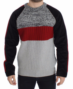 Knitted Wool Cashmere Crewneck Sweater Pullover