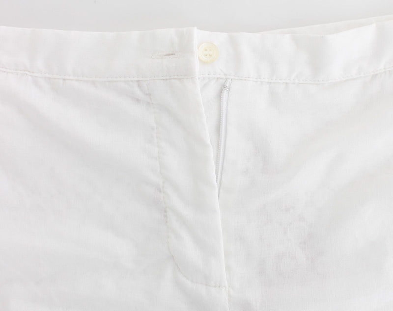 Beachwear White Silk Mini Shorts Hotpants