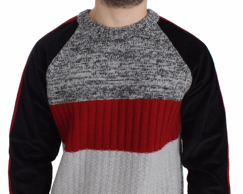 Knitted Wool Cashmere Crewneck Sweater Pullover