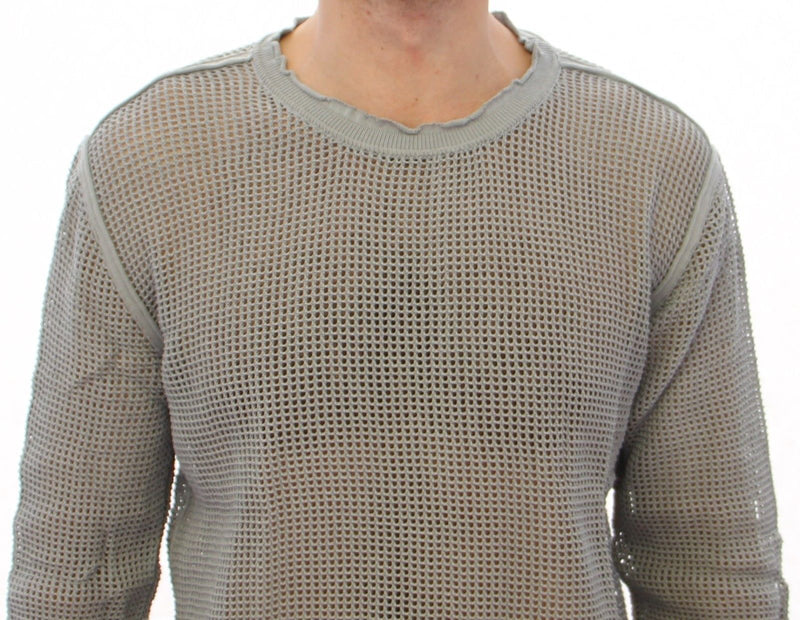 Gray Runway Logo Netz Pullover Netted Sweater