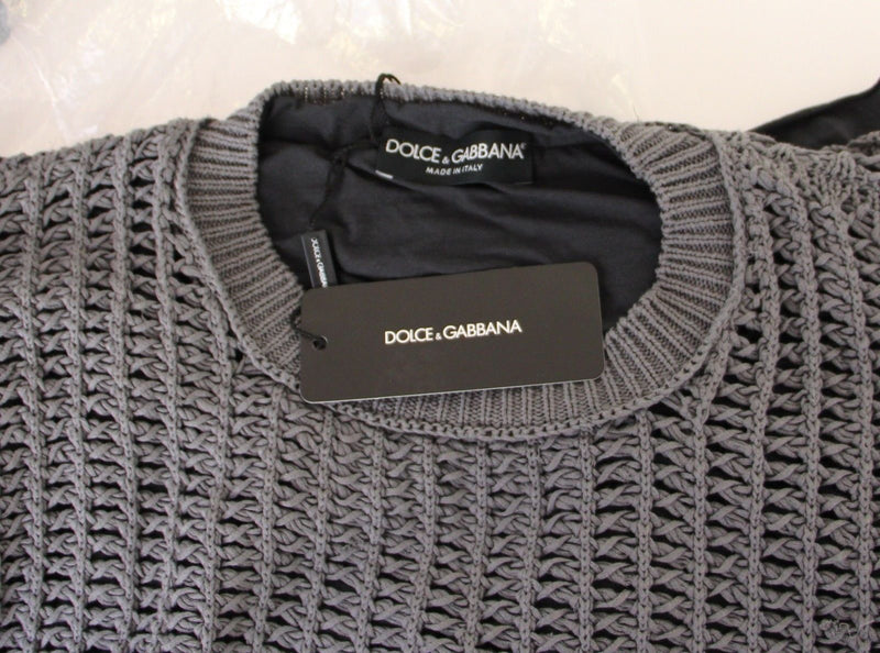 Gray Runway Netz Pullover Netted Sweater