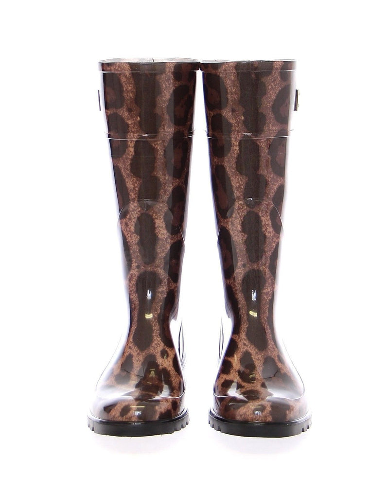 Leopard Rubber Rain Boots Shoes