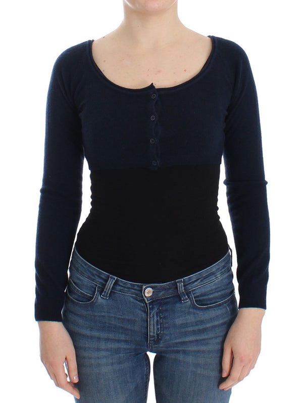 Lingerie Blue Cashmere Wool Sweater Top